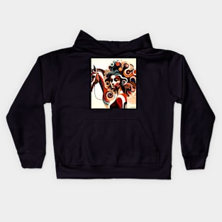 #1. Afro Queen and her horse by Charlotte VanRoss Kids Hoodie